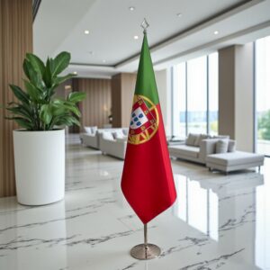 drapeau Portugal avec pied