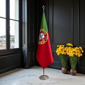 drapeau Portugal avec pied