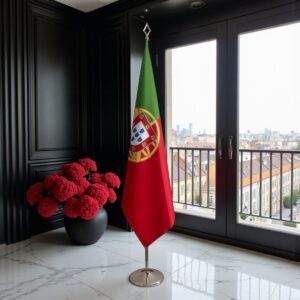 drapeau Portugal avec pied