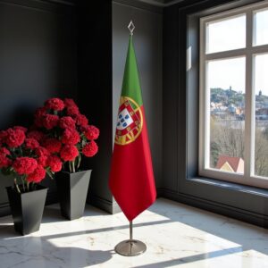 drapeau Portugal avec pied