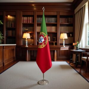 drapeau Portugal avec pied