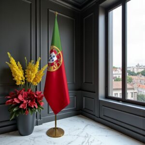 drapeau Portugal avec mat