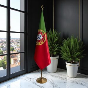 drapeau Portugal avec mat