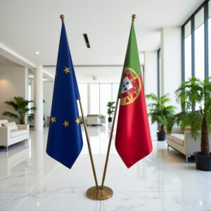 drapeau Portugal et UE