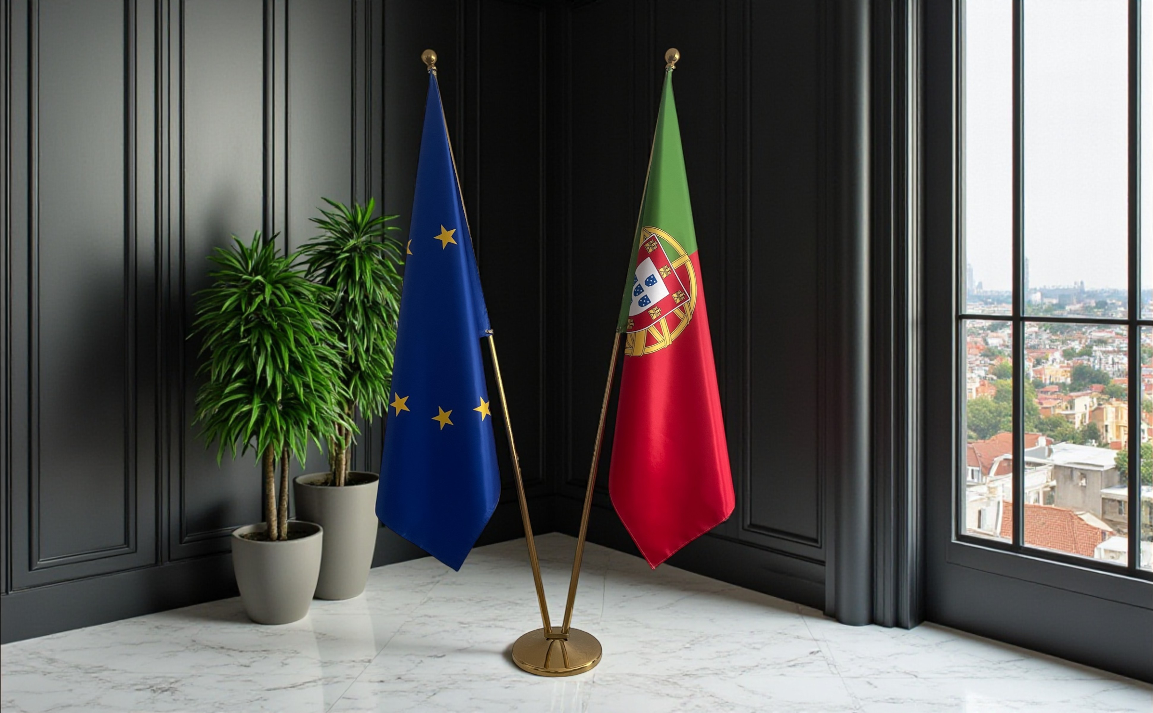 drapeau Portugal et UE