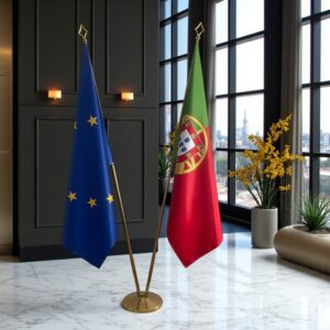 Pavillon Portugal et socle en marbre de bureau