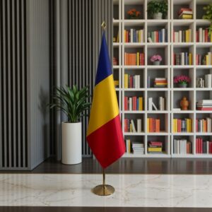 Pavillon Roumanie pour socle en bois antidérapant