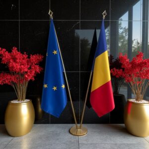 base porte-drapeau en inox élégant