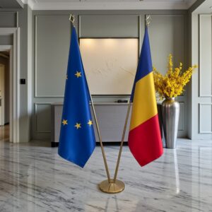 base porte-drapeau en inox de prestige