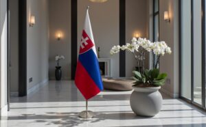 base porte-drapeau en bois design