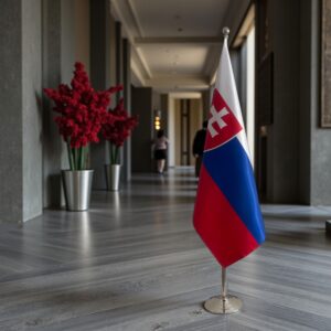 base porte-drapeau en inox de prestige