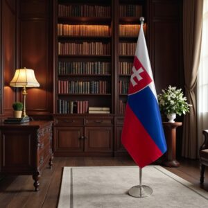 base porte-drapeau en bois raffiné