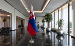 base porte-drapeau en bois moderne