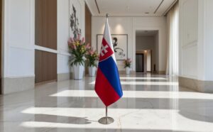 base porte-drapeau en inox classique