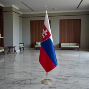drapeau Slovaquie avec socle