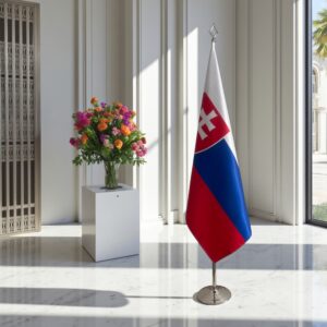 drapeau Slovaquie avec socle