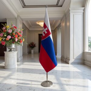drapeau Slovaquie avec pied