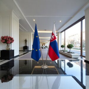 Pavillon Slovaquie sur socle en marbre haut de gamme