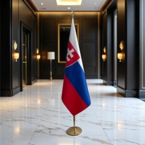 drapeau Slovaquie avec socle