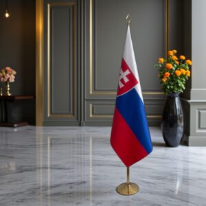 drapeau Slovaquie avec socle