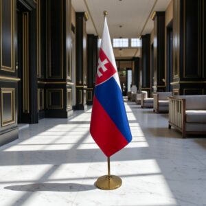 drapeau Slovaquie avec socle