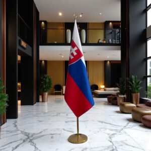 drapeau Slovaquie avec socle