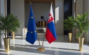 drapeau Slovaquie et UE