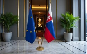 drapeau Slovaquie et UE