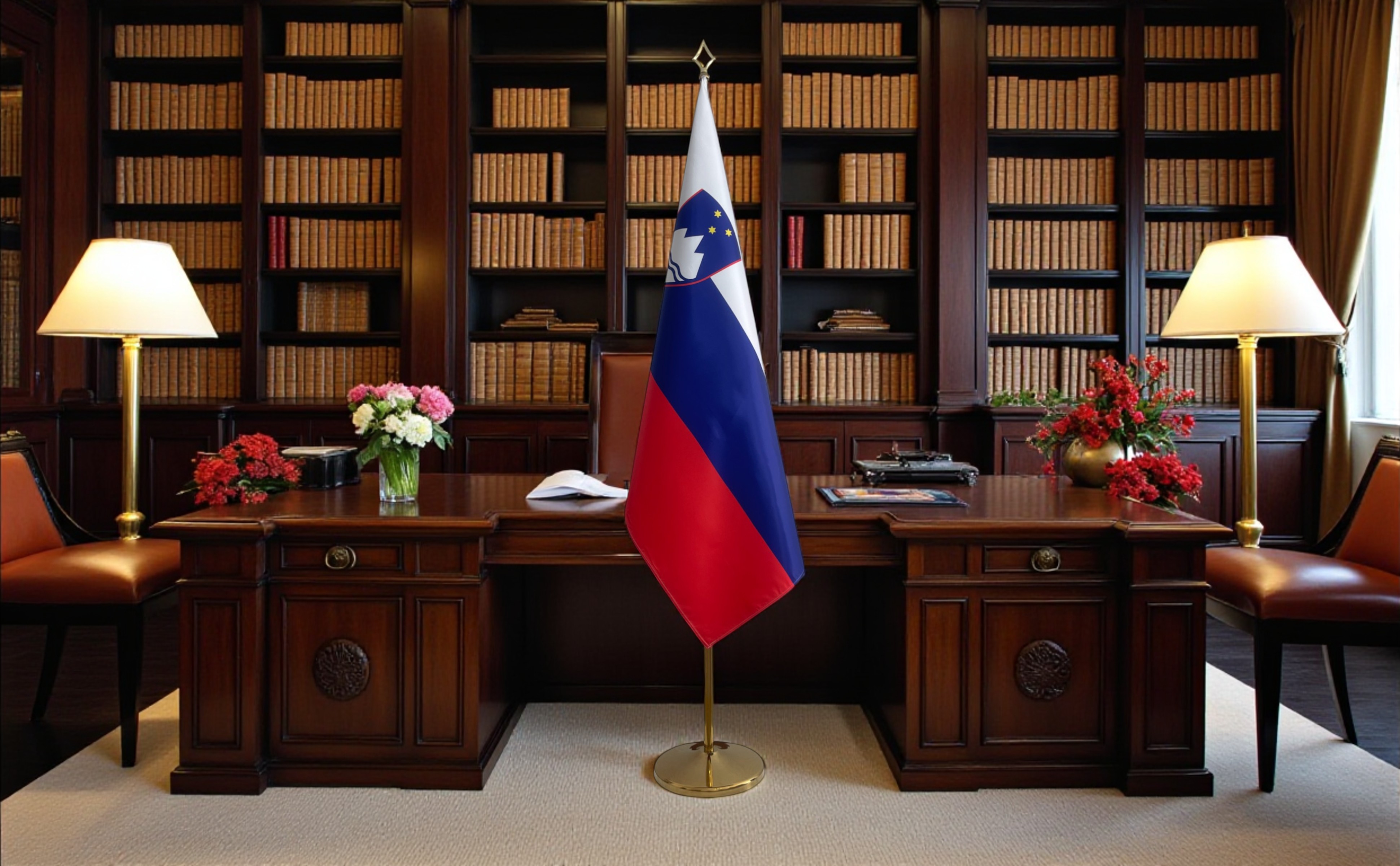 Pavillon Slovenie avec socle en inox robuste