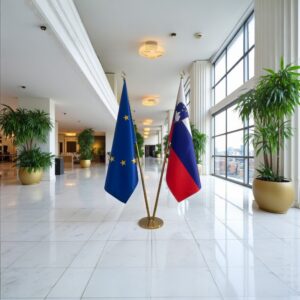 Pavillon Slovenie avec socle en marbre design