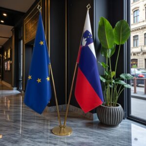 Pavillon Slovenie avec socle en marbre haut de gamme