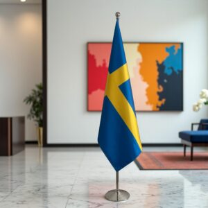 drapeau Suède avec pied