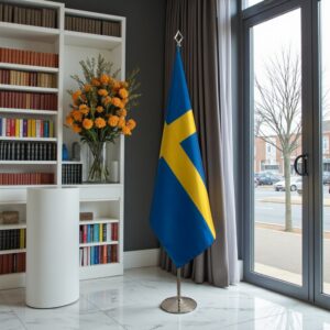 drapeau Suède avec pied