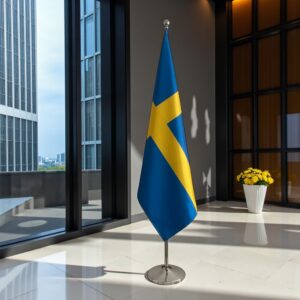 drapeau Suède avec pied