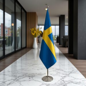 drapeau Suède avec pied