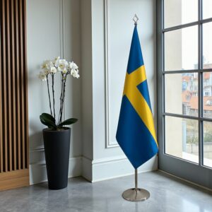drapeau Suède avec socle