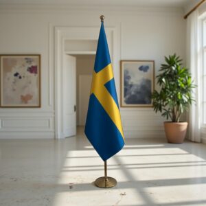 drapeau Suède sur hampe