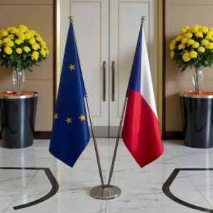 drapeau Tchequie et UE