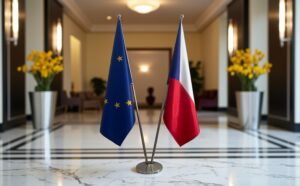 drapeau Tchequie et UE