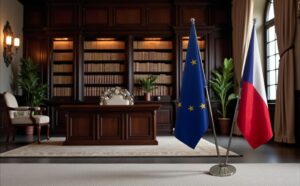 drapeau Tchequie et UE