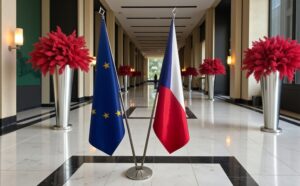 drapeau Tchequie et UE