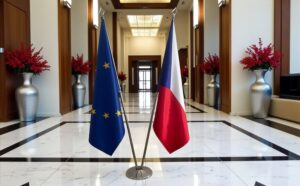 drapeau Tchequie et UE