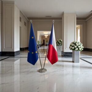 drapeau Tchequie et UE