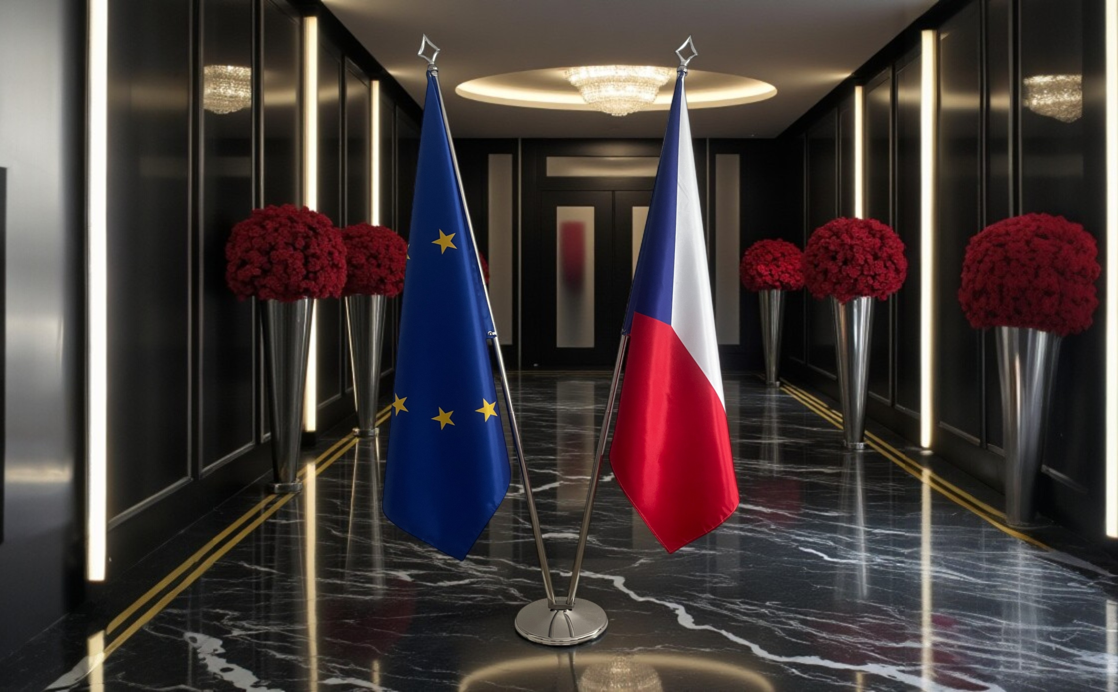 drapeau Tchequie et UE