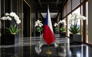 drapeau Tchequie et UE