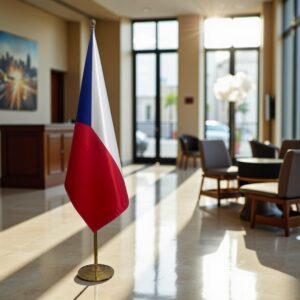 drapeau Tchequie pour bureau