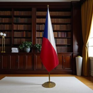 Pavillon Tchequie pour socle en bois antidérapant