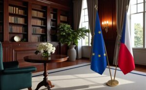 drapeau Tchequie et UE