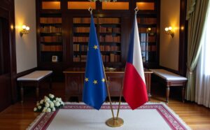 drapeau Tchequie et UE