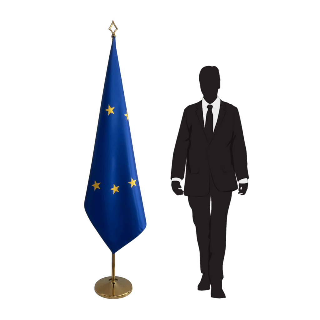 drapeau UE sur pied
